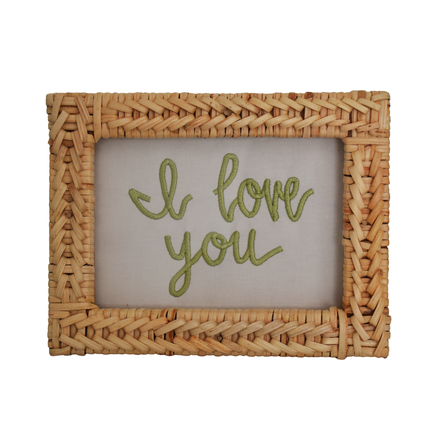 Framed Handwritten Embroidery- Rattan