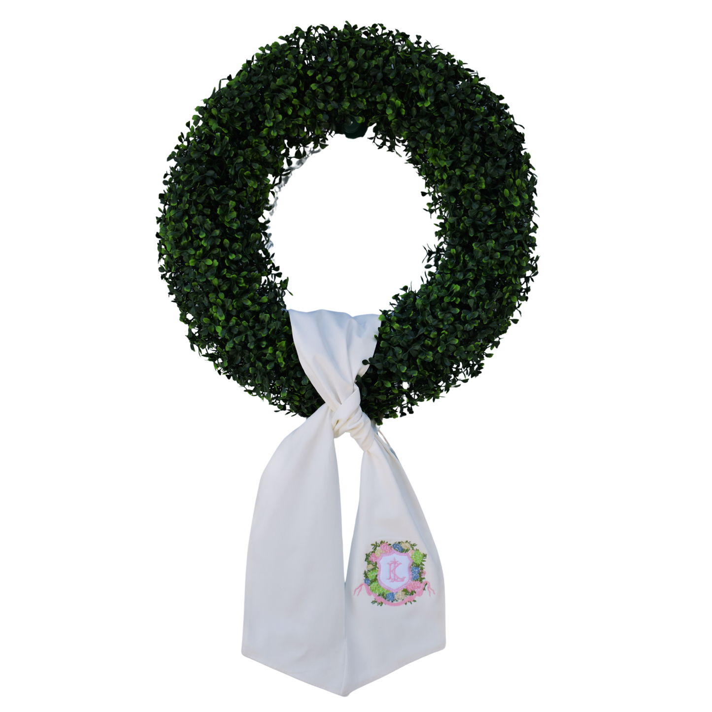 Wedding Crest Wreath Sash