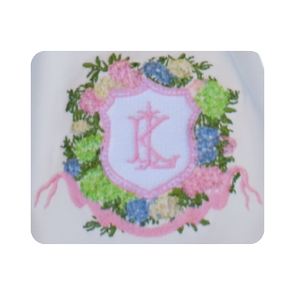 Wedding Crest Wreath Sash
